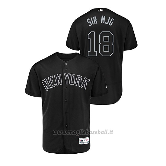 Maglia Baseball Hombre New York Yankees 18 Didi Gregorius 2019 Players Weekend Autentico Nero